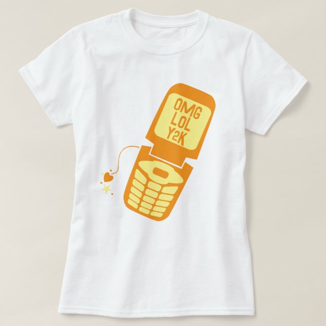 Retro Orange Dreh Phone T - Shirt (Design vorne)