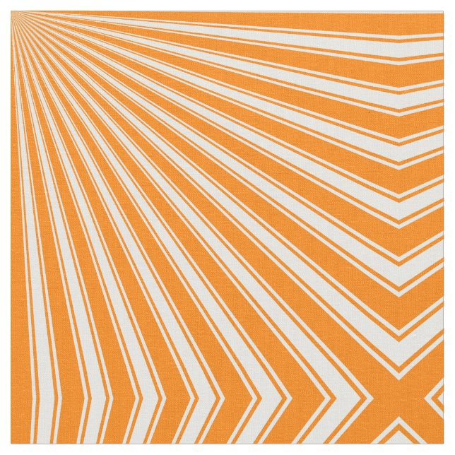 Retro Orange Funky Sun Rays Hintergrund Stoff (Nahaufnahme)