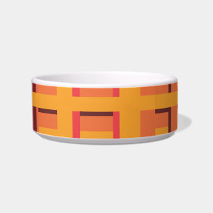Retro orange Gelb Browns Stripes Napf