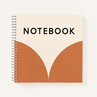 Retro Orange Geometric Notebook Notizbuch