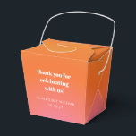 Retro Orange Gradient Bat Mitzvah Custom Thank You Geschenkschachtel<br><div class="desc">Retro Orange Pink Gradient Unique Bat Mitzvah Custom Thank You Favor Box</div>