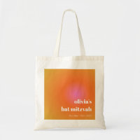 Retro Orange Gradient Unique Bat Mitzvah Custom