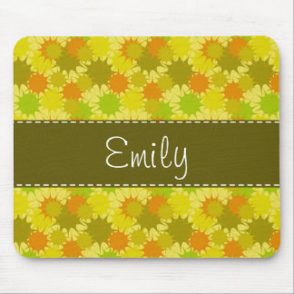 Retro Orange & Green Mousepad