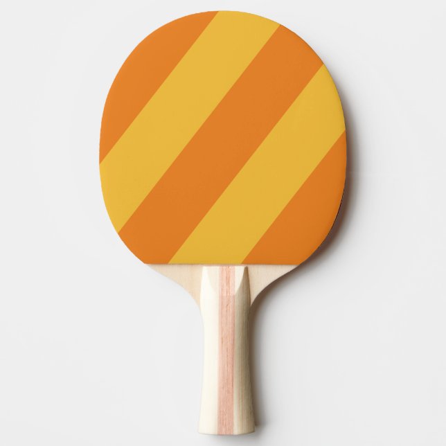 Retro Orange Groove Drei fette Streifen Tischtennis Schläger (Vorderseite)