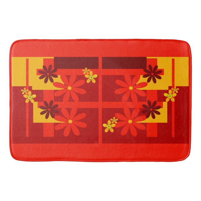 Retro orange in den 1970er Jahren Badematte (Vorderseite)