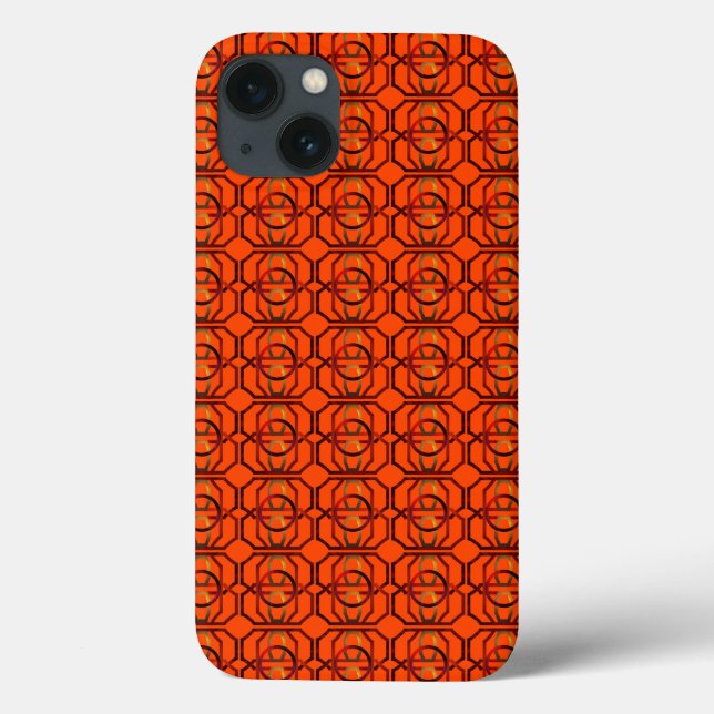 Retro orange in den 1970er Jahren Case-Mate iPhone Hülle (Rückseite)