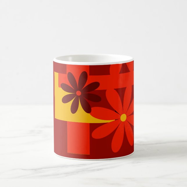 Retro orange in den 1970er Jahren Kaffeetasse (Mittel)