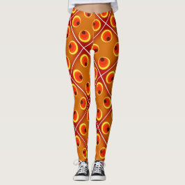 Retro orange in den 1970er Jahren Leggings