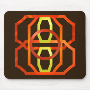 Retro orange in den 1970er Jahren Mousepad