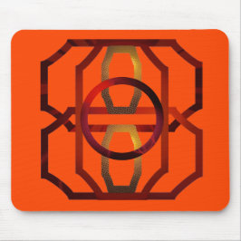 Retro orange in den 1970er Jahren Mousepad