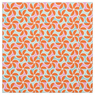 Retro orange Keil-Muster Stoff