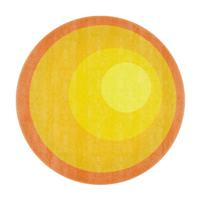 Retro Orange Kreise Schneidebrett (Vorderseite)