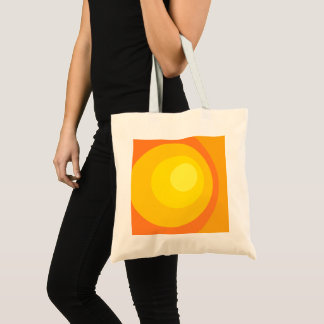 Retro orange Kreise Tragetasche