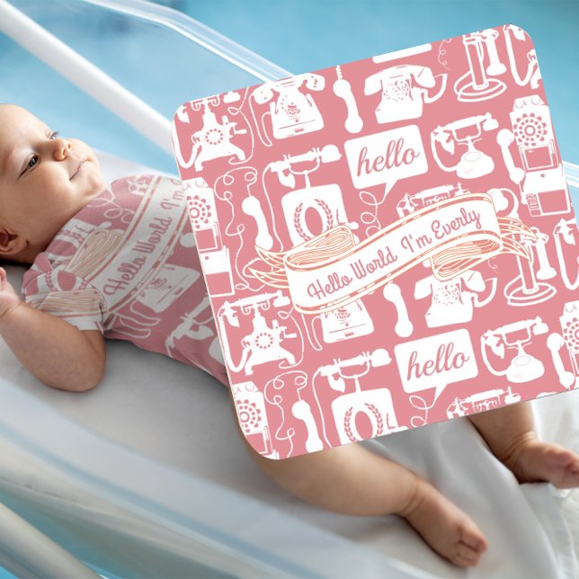 Retro-Orange- oder Farbtelephonmuster Untersetzer (Von Creator hochgeladen)