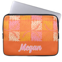 Retro Orange Pink Groovy Psychedelic Personalisier