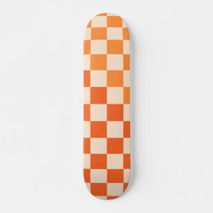 Retro Orange Prüfmuster Skateboard