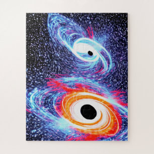 Retro Orange Red Blue Classic Sky Night im All Puzzle