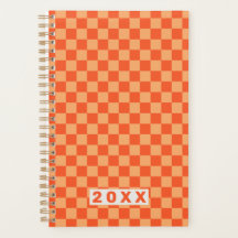 Retro Orange Schachbrett 2026