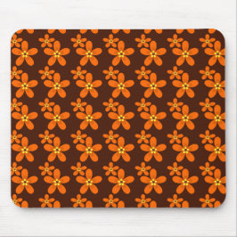 Retro orange Siebzigerjahre Mousepad