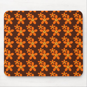 Retro orange Siebzigerjahre Mousepad