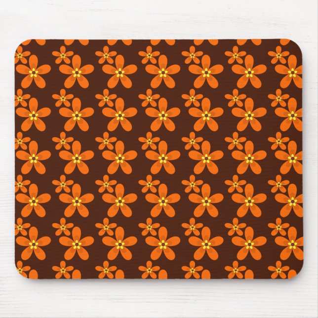 Retro orange Siebzigerjahre Mousepad (Vorne)
