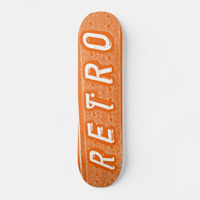 Retro - Orange Skateboard (Vorderseite)