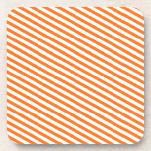 Retro Orange Streifen Muster Untersetzer