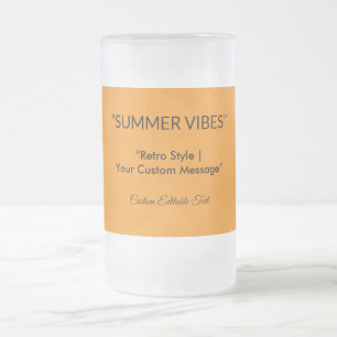 Retro Orange Textur – Sommer Stimmung Kunst Mattglas Bierglas