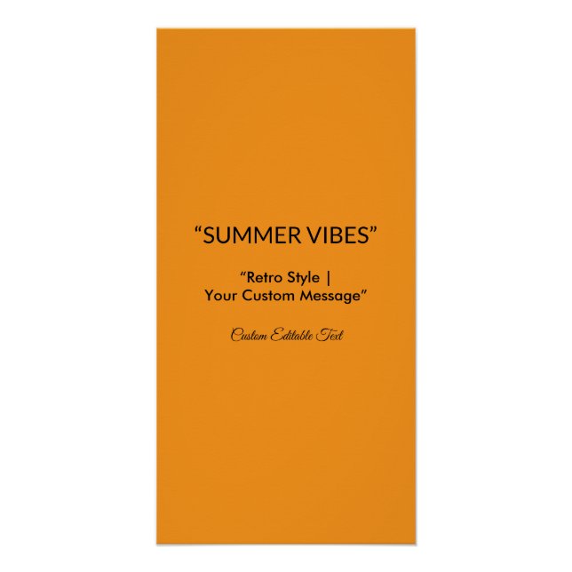 Retro Orange Textur – Sommer Stimmung Kunst Poster (Vorderseite)