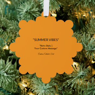 Retro Orange Textur – Sommer-Vibes Kunst Ornament Karte