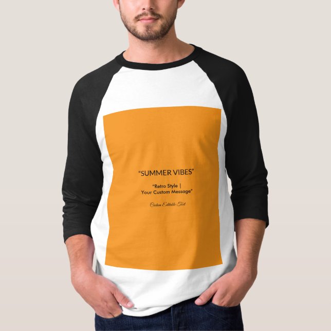 Retro Orange Textur – Sommer-Vibes Kunst T-Shirt (Vorderseite)