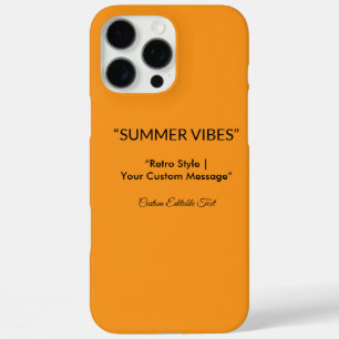 Retro Orange Textur – Sommerliche Stimmung Kunst iPhone 16 Pro Max Hülle