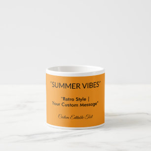 Retro Orange Textur – Sommerliche Stimmung Kunst Espressotasse