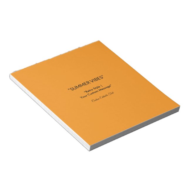 Retro Orange Textur – Sommerliche Stimmung Kunst Notizblock (angewinkelt)
