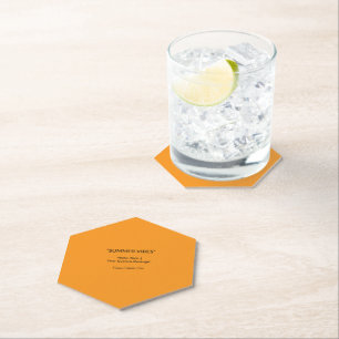 Retro Orange Textur – Sommerliche Stimmung Kunst Untersetzer