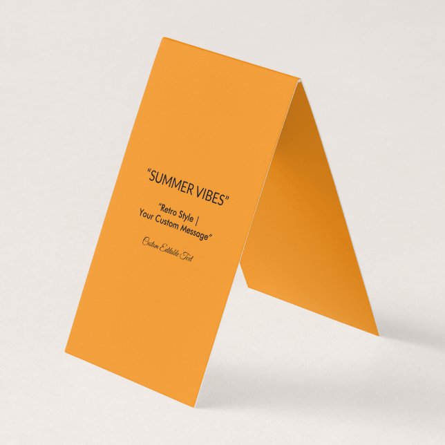 Retro Orange Textur – Sommerliche Stimmung Kunst Visitenkarten (Vorderseite)