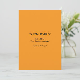 Retro Orange Textur – Sommerstimmung Kunst Einladung