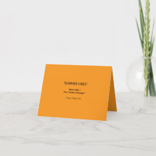 Retro Orange Texture - Summer Vibes Art Dankeskarte