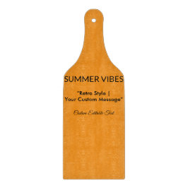 Retro Orange Texture – Summer Vibes Art Schneidebrett