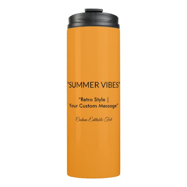 Retro Orange Texture - Summer Vibes Art Thermosbecher (Vorderseite)