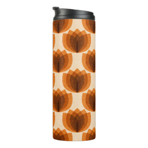 Retro orange Tulpenblumen Thermosbecher