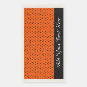 Retro Orange und Black Polka Dots Paper Guest Towe Serviette