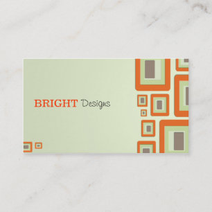 Retro Orange Visitenkarte