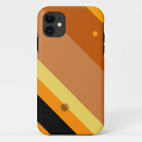 Retro Orange Yellow Black Streifen Nahtlose Punkte