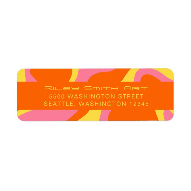 Retro Orange Yellow Pink Abstrakt trendy (Vorne)