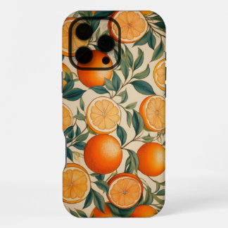 Retro-Orangen-Fruchtmuster iPhone 16 Pro Max Hülle