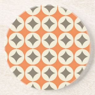 Retro-Orangenmuster Untersetzer