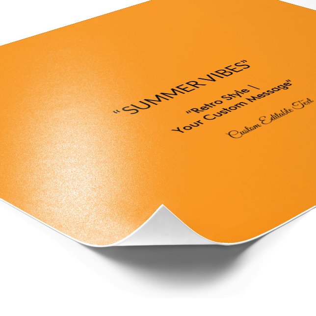 Retro-Orangetextur – Sommerstimmung Kunst Fotodruck (Ecke)