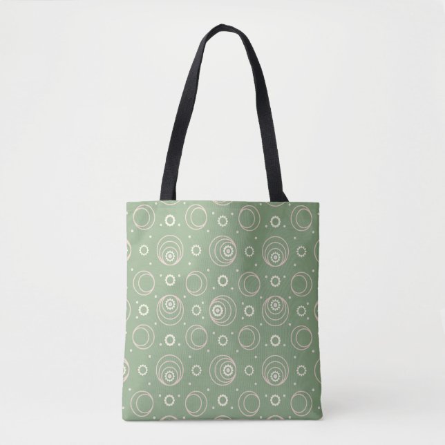 Retro-Orbit-Grün-Muster-Tasche  (Vorderseite)