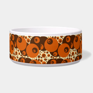 Retro Orbs Dots '60er 70er Orange Brown Beige Desi Napf